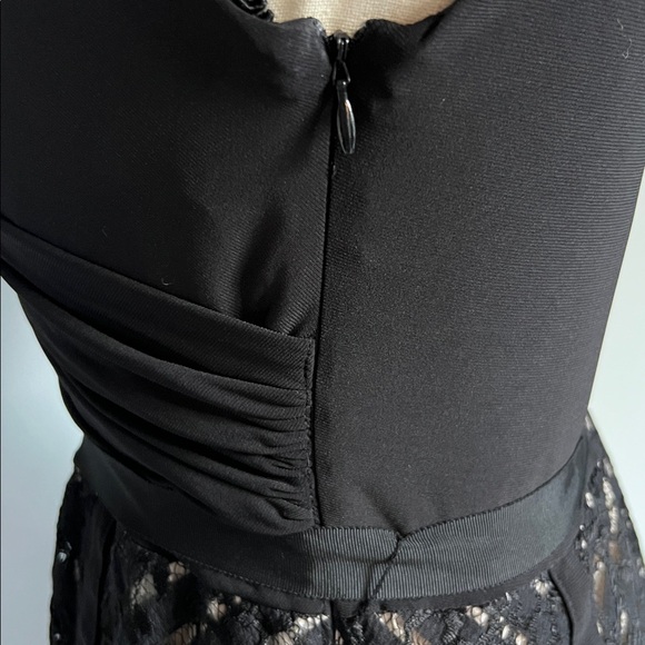 SL Fashions Black Lace Midi Dress - Picture 5 of 11